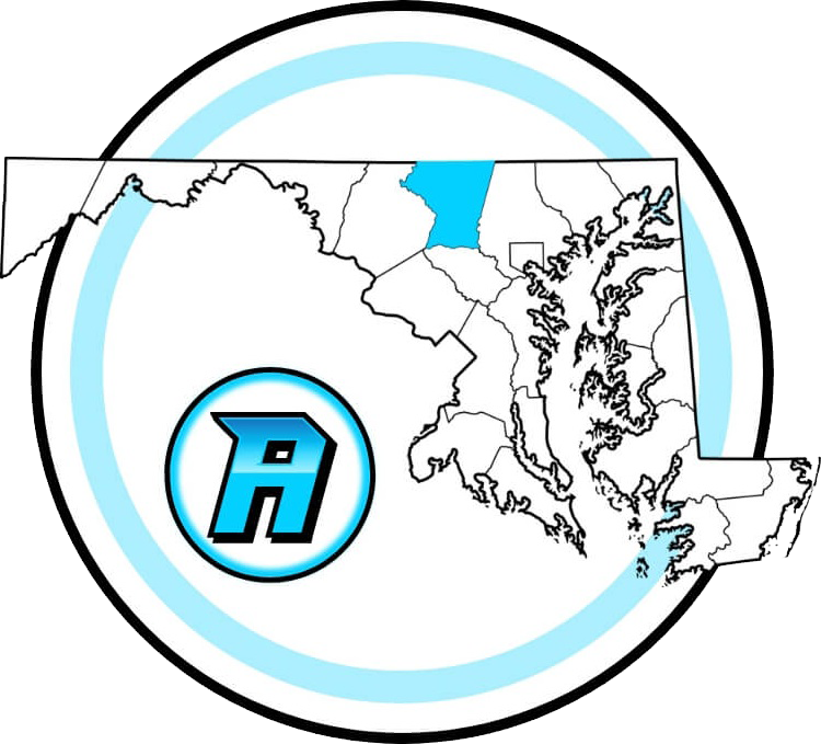 Aqueduct Plumbing service area highlighted in blue on a map.